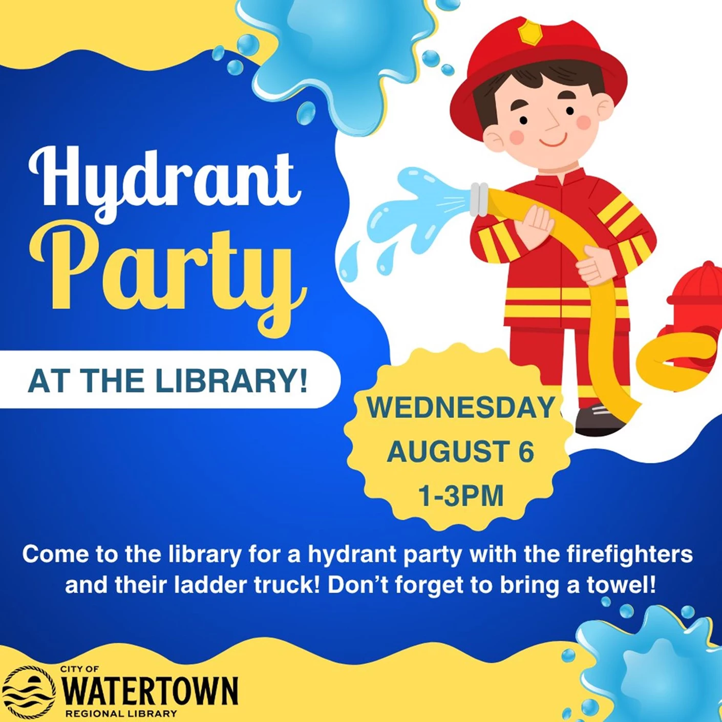 image showing what's happing on Hydrant Party at the Library