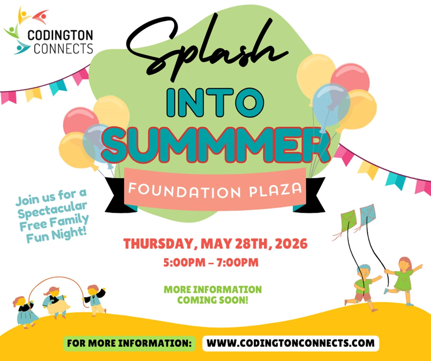 image showing what's happing on Splash Into Summer!