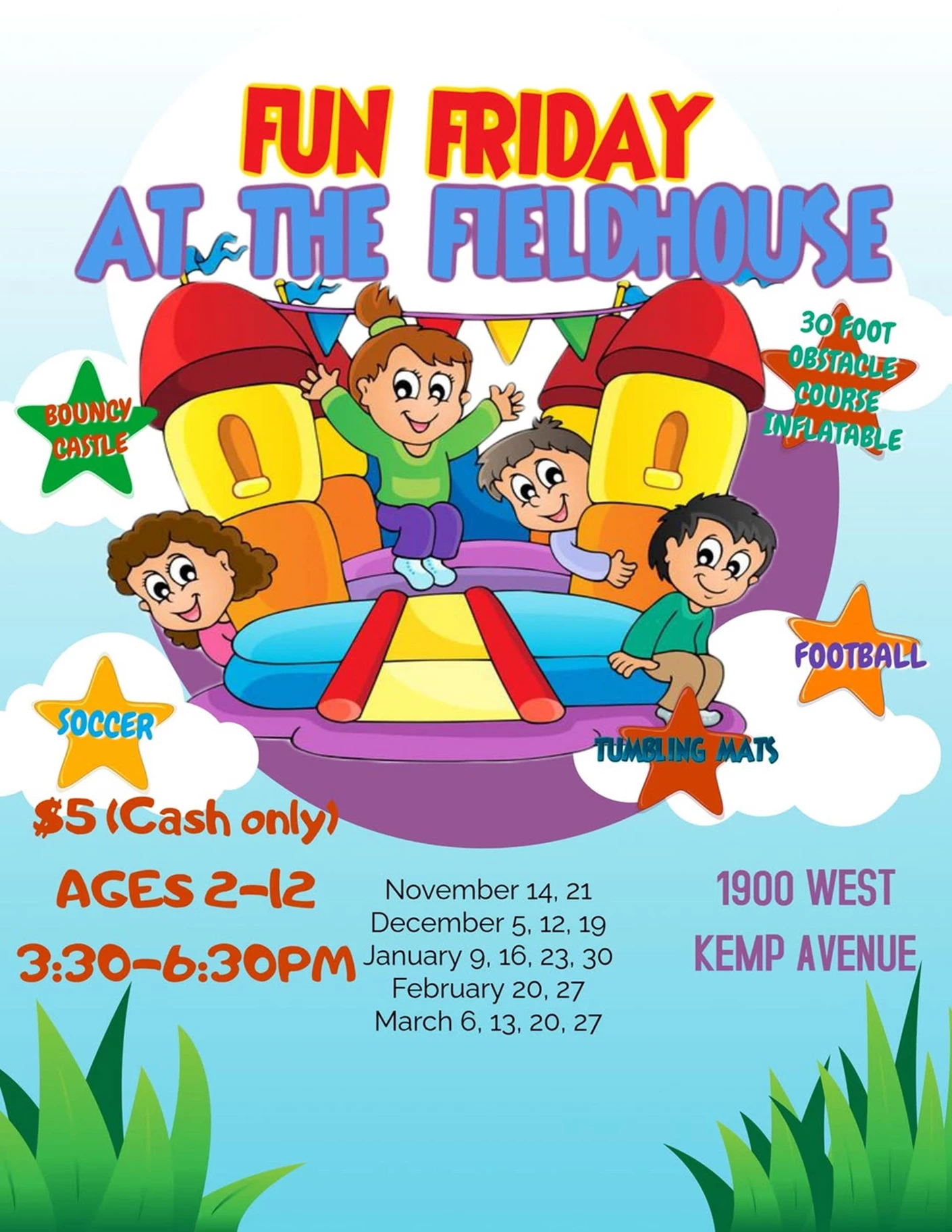 image showing what's happing on Fun Friday at the Fieldhouse