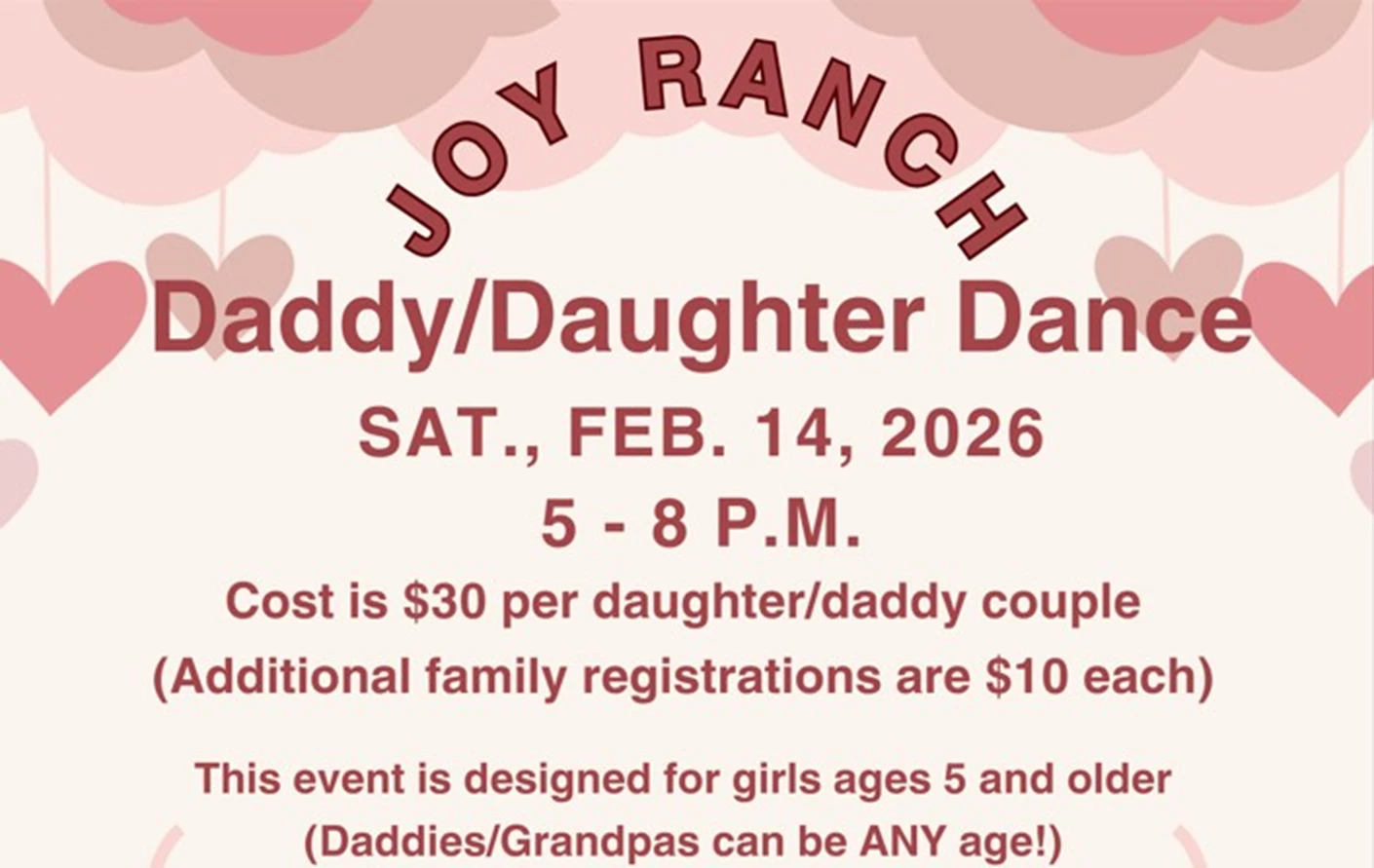 image showing what's happing on Joy Ranch Daddy/Daughter Dance