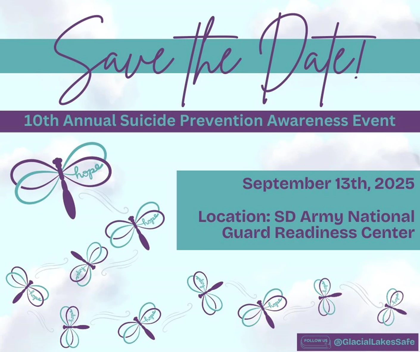 image showing what's happing on Glacial Lakes SAFE Annual Suicide Prevention Awareness Event