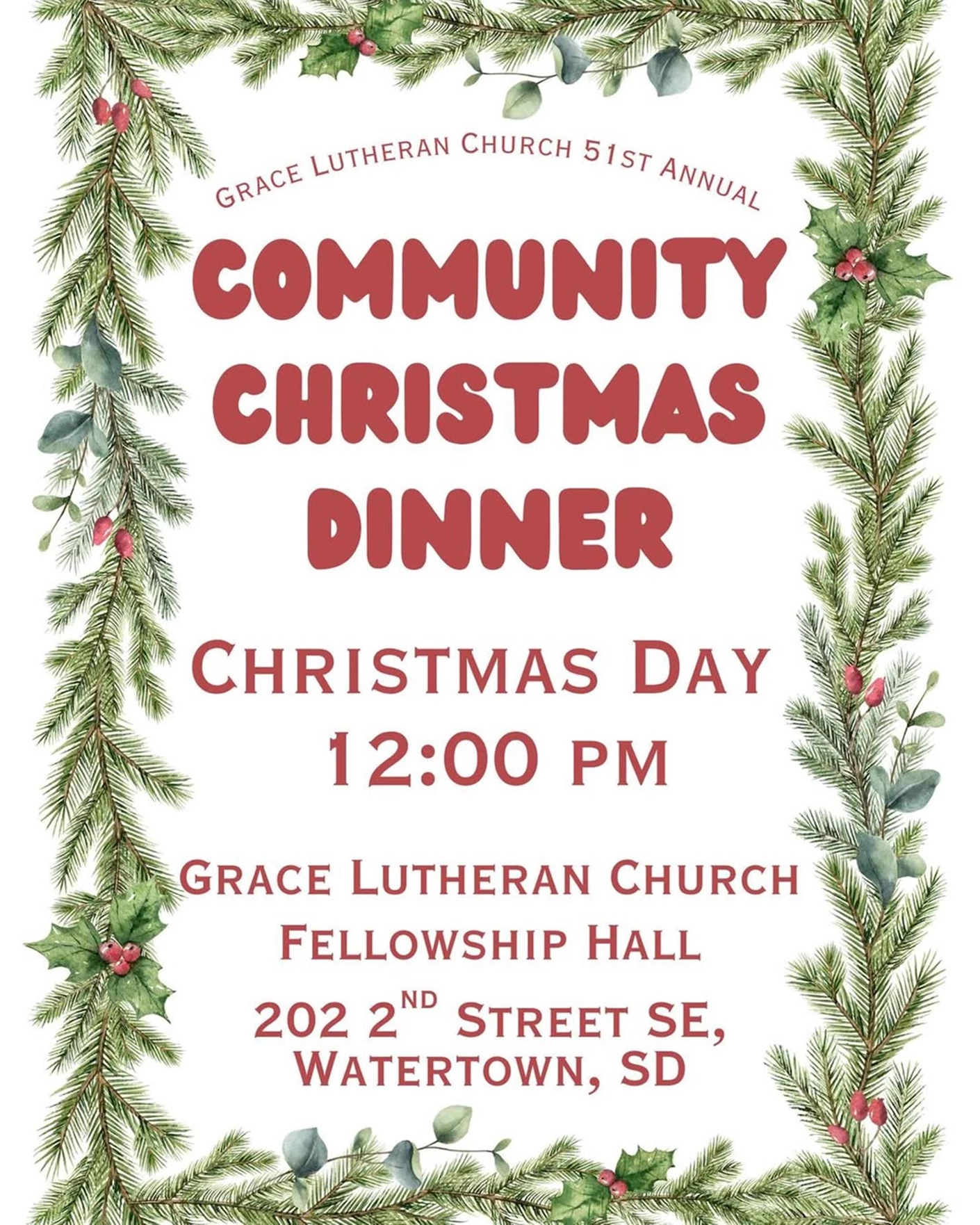 image showing what's happing on Community Christmas Dinner