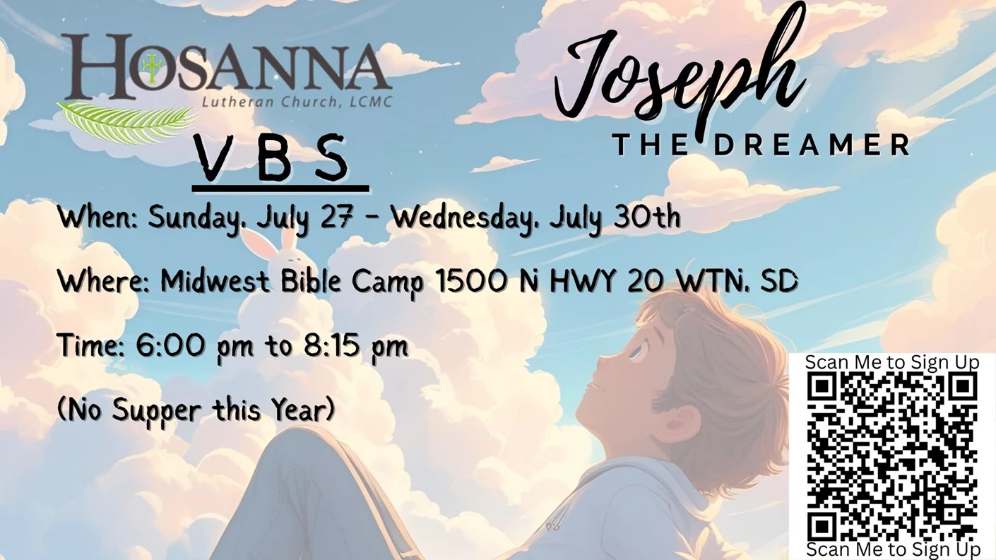 image showing what's happing on Joseph the Dreamer VBS
