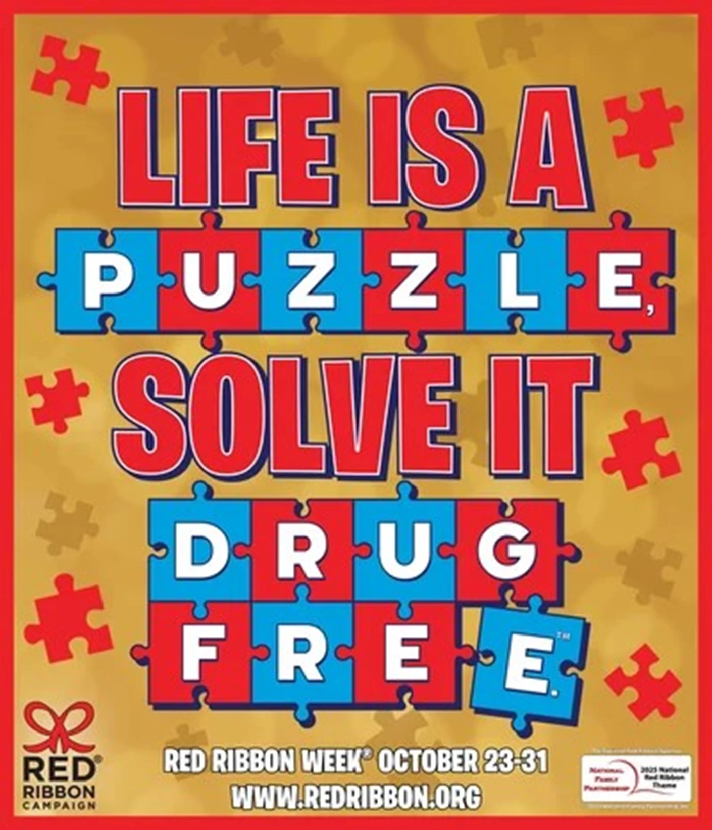 image showing what's happing on National Red Ribbon Week