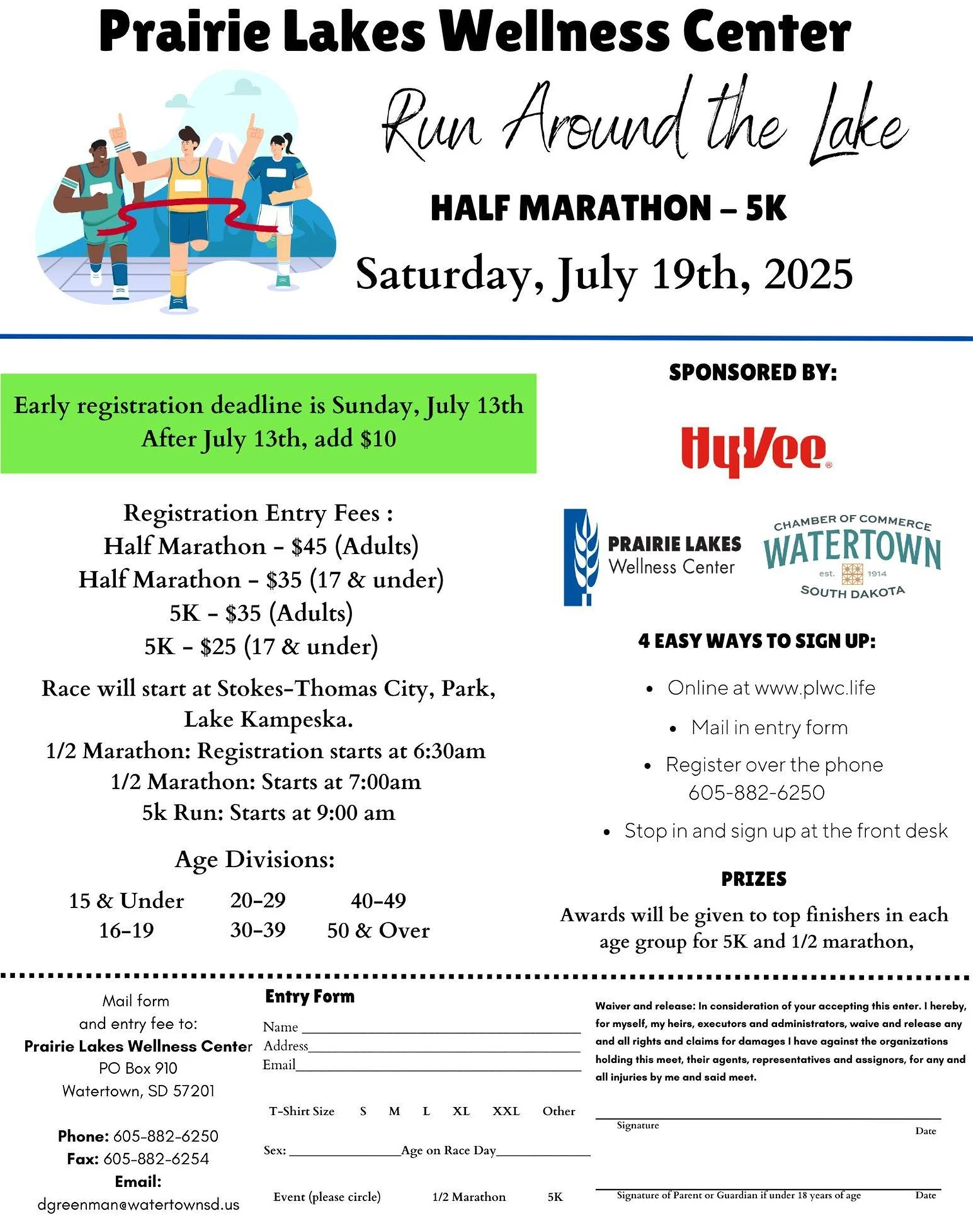 image showing what's happing on Run Around The Lake: Half Marathon - 5K